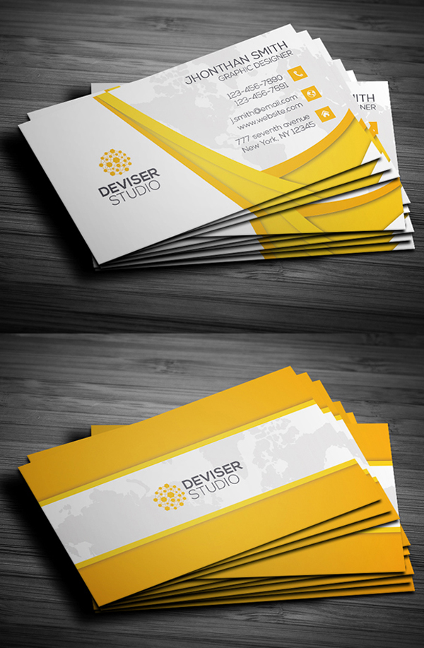 Yellow Business Card Design