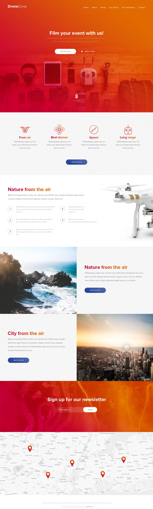 Drone zone Free PSD Website Template