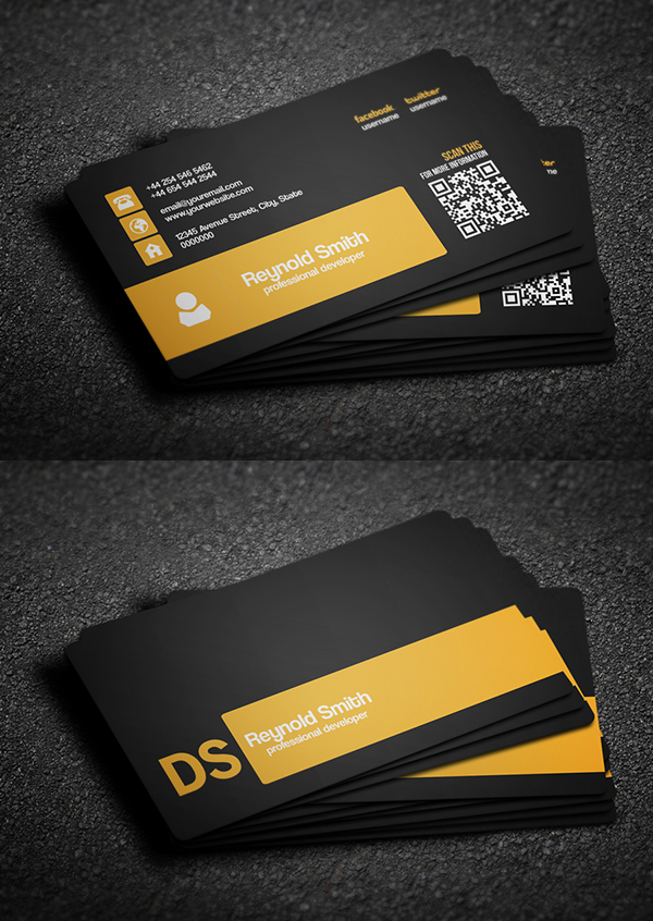 Double Side Free Business Card Template