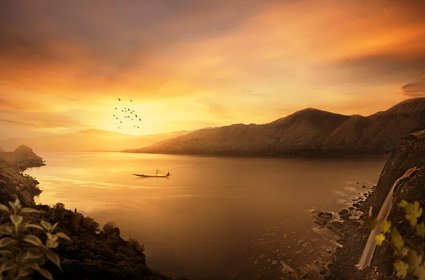 How To Manipulate A Beautiful Sunset Matte Painting In Photoshop