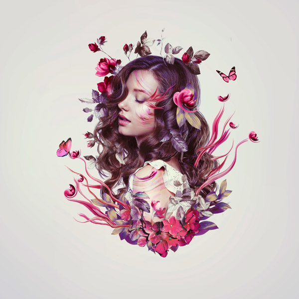 How to Create a Floral Portrait Photo Manipulation in Adobe Photoshop