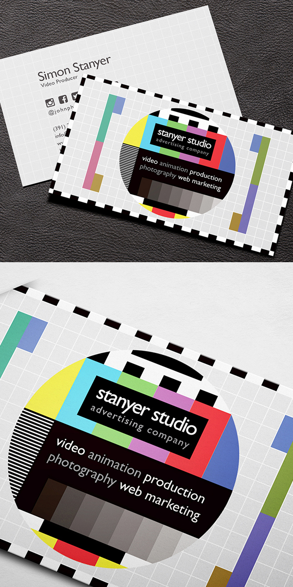 Video Producer Business Card Template