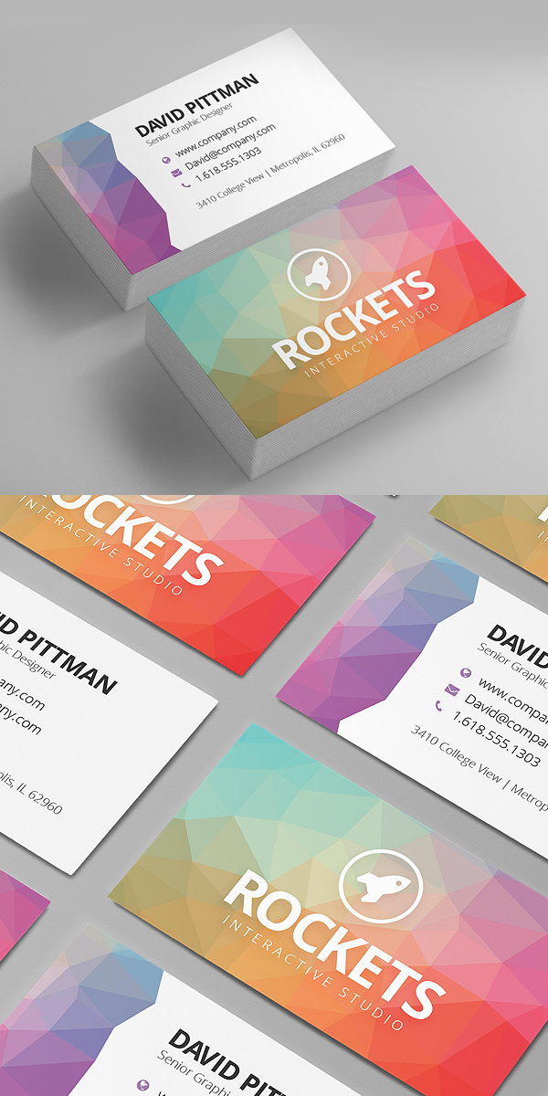 Polygon Business Card Template