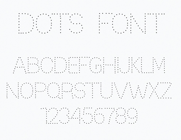 Dotted Dot fonts and letters