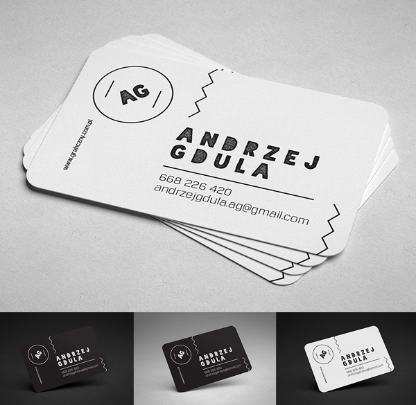 Free Rounded Business Card Mockup Template