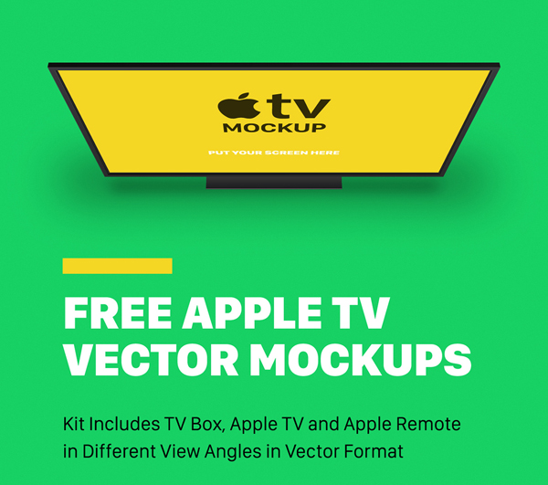 Free Apple TV Mockups