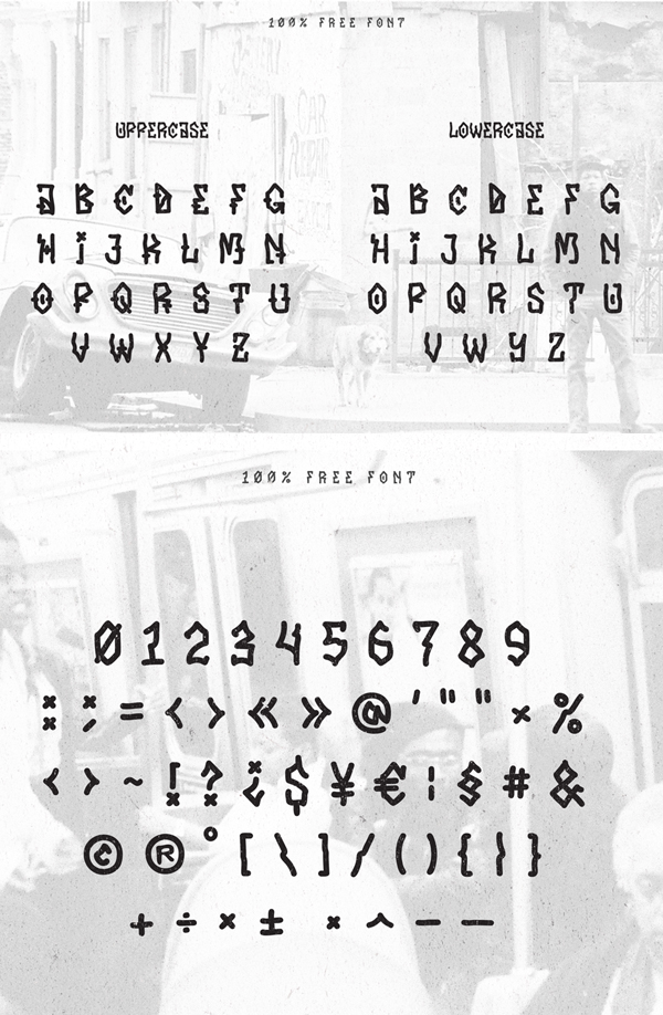 Hater Free Hipster Fonts and Letters