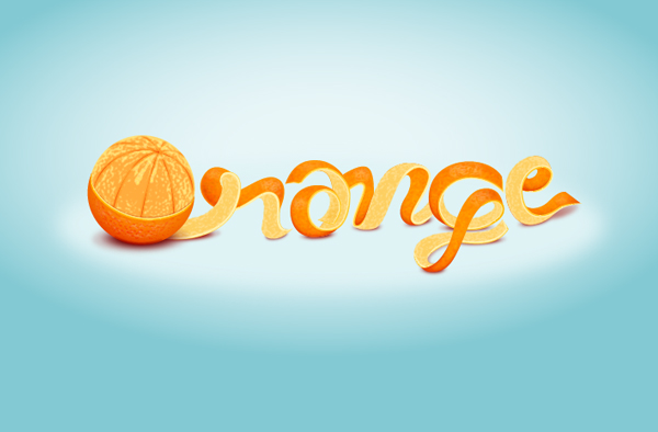 Learn to create an Orange Text Effect