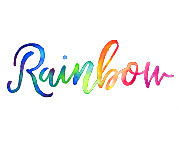 How to Create Colorful Rainbow Brush Text Effect