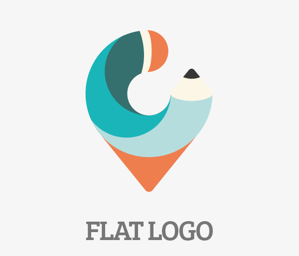 Flat logo design & concept