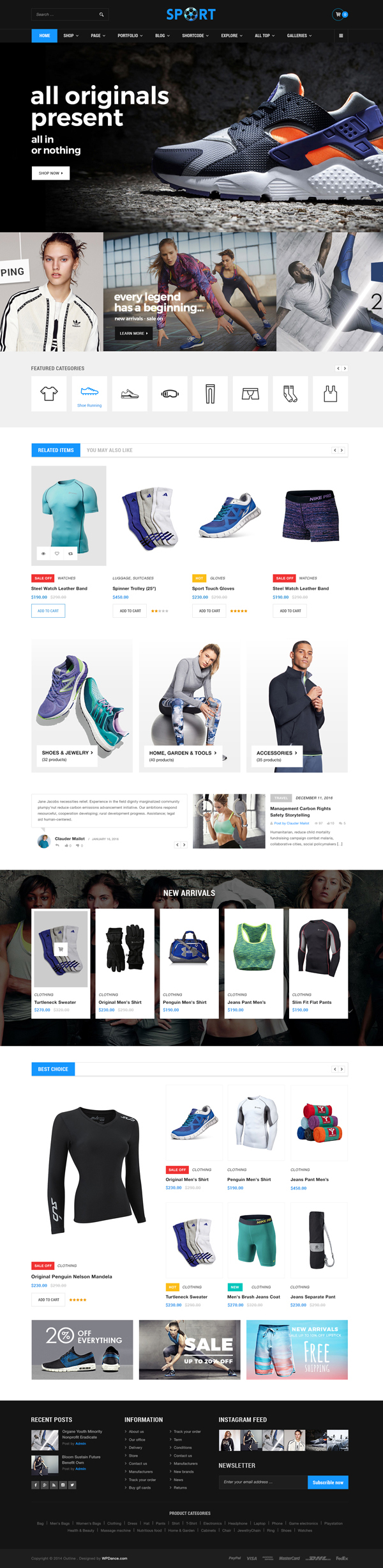 WooCommerce Responsive Premium Theme | WordPress OutLine Supermarket Electronic Fashion Sport eComme