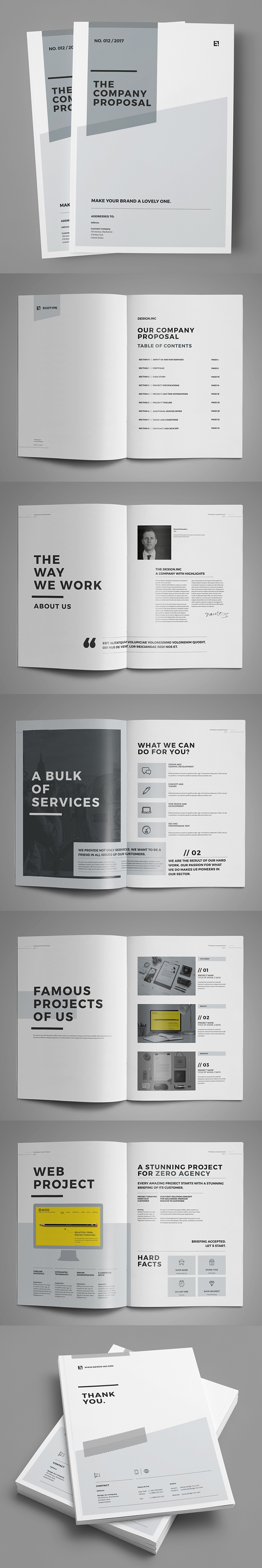 Minimal and Professional Proposal Brochure Template