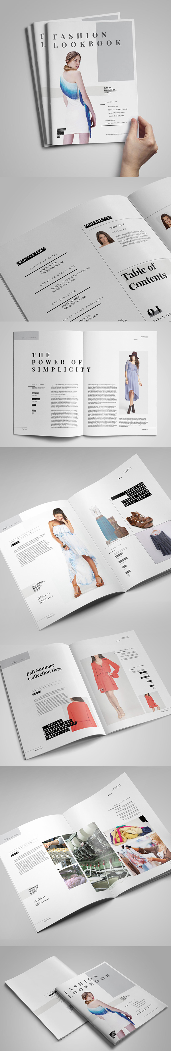 Minimal Fashion Look book / Catalog Template