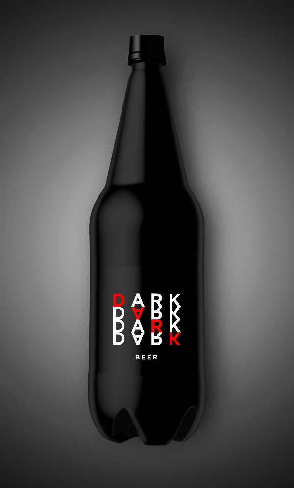 Free Black Bottle Mockup PSD