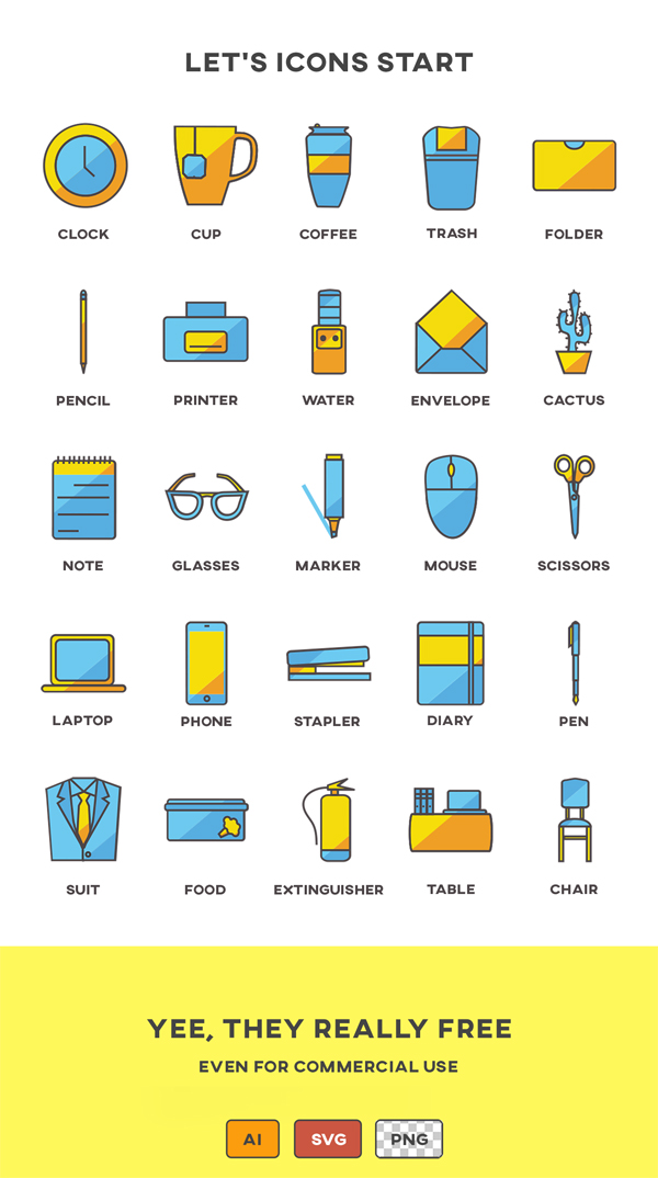 Business and Office Vector Icon Set