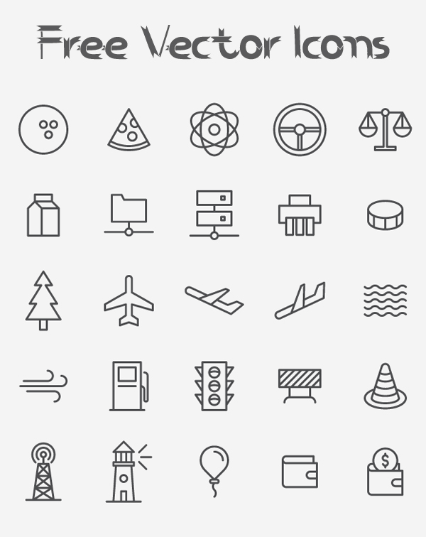 Free Vector Icons (25 Icons)