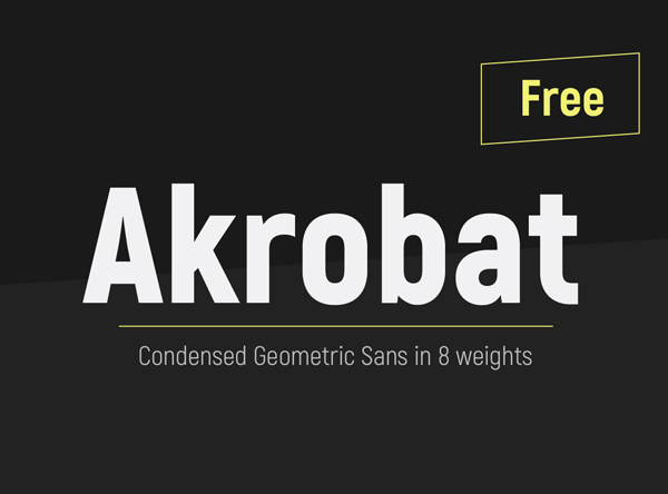 Akrobat free fonts
