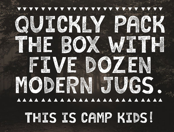 Camp Kids fonts and letters