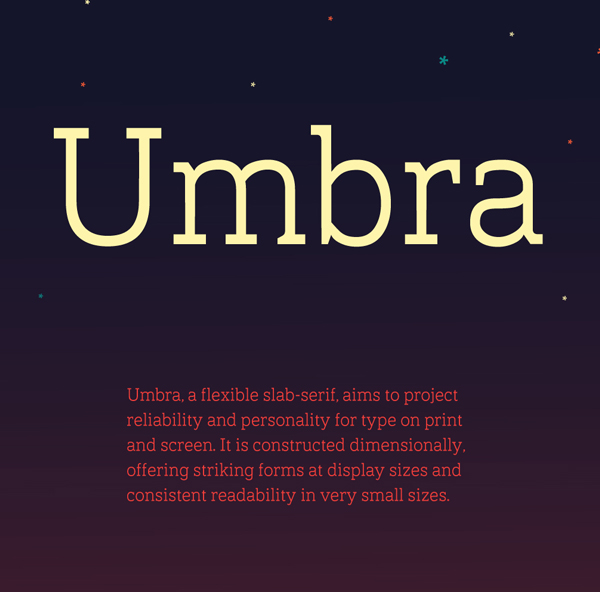 Umbra free fonts