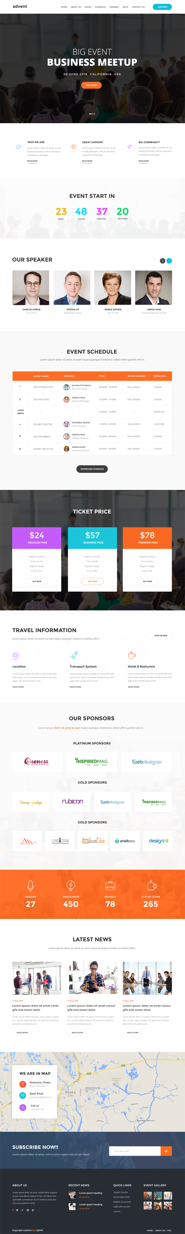 advent - Event & Conference PSD Template