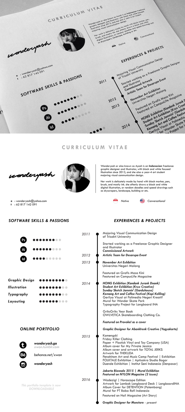 Free Minimalistic CV/Resume Templates with Cover Letter Template - 10