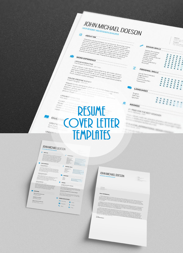 Free Minimalistic CV/Resume Templates with Cover Letter Template - 15