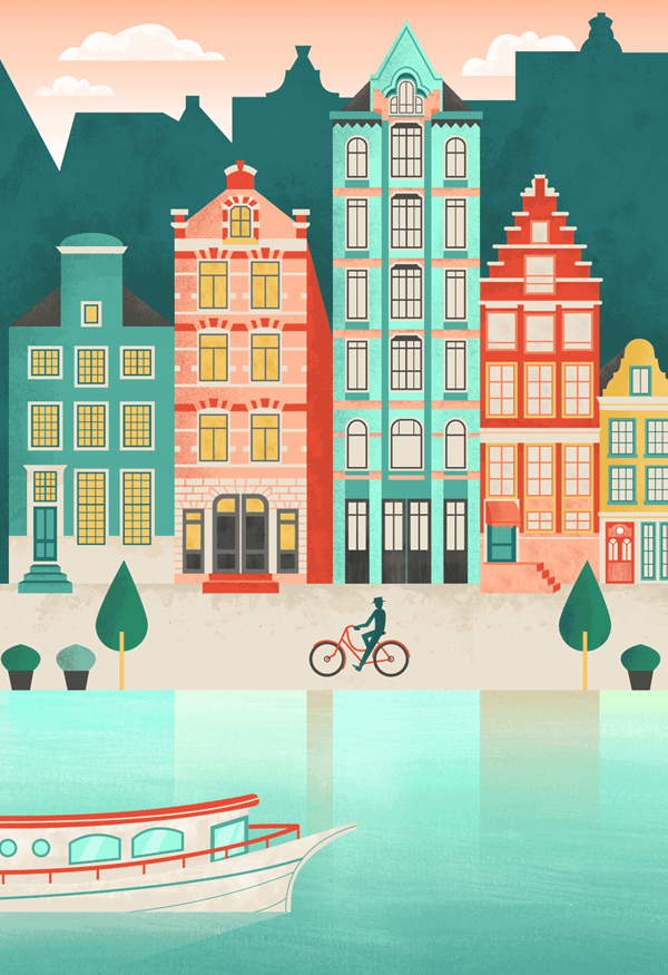How to Create an Amsterdam Cityscape in Adobe Illustrator and Photoshop