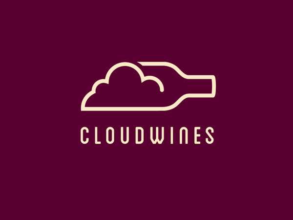 CloudWines Line Art Logo by Julien Paris