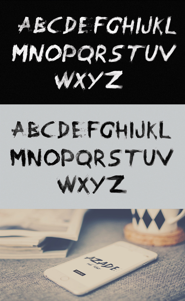Azade fonts and letters
