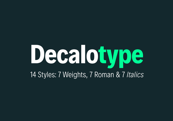 Decalotype free fonts