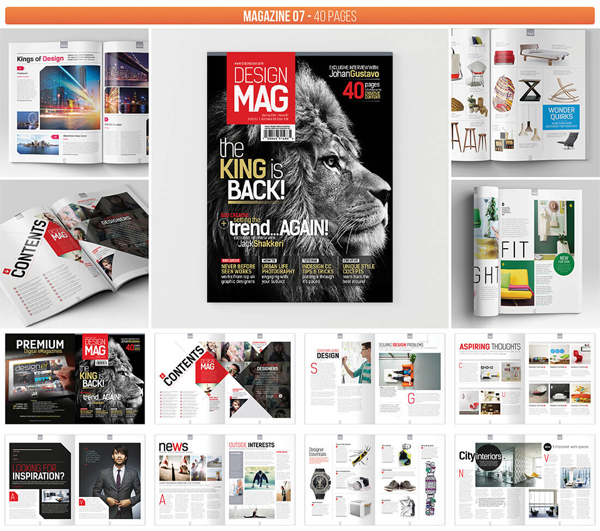 Professional Graphic Design Magazine Templates