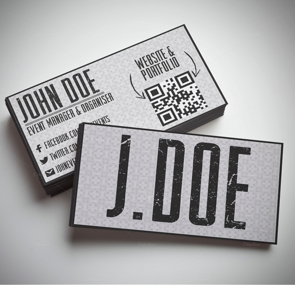 Typography Grungy Business Card