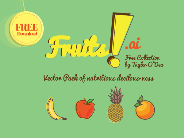 Free Fruits Background Vector Pattern