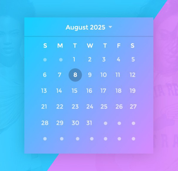 Free Flat Calendar Widget