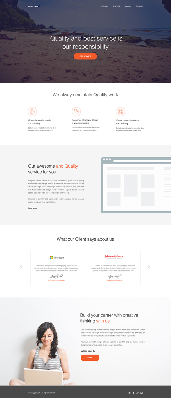 UINugget - Free PSD Template