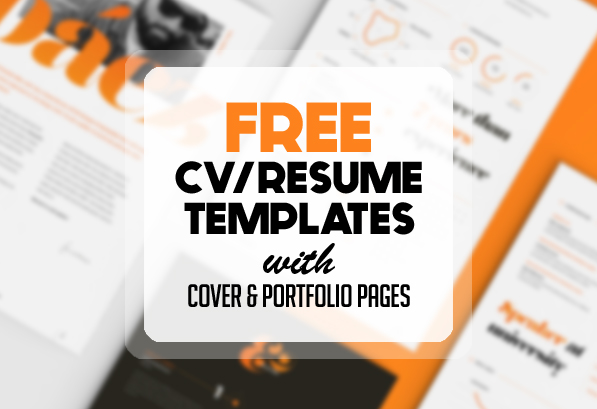 19 Free Creative CV / Resume Templates with Cover & Portfolio Pages