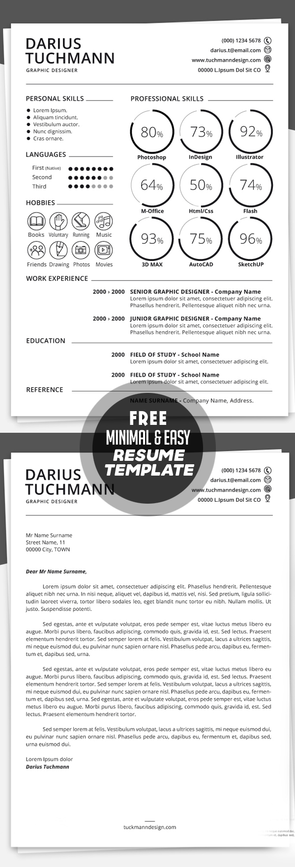 Free Resume Template + Cover Letter