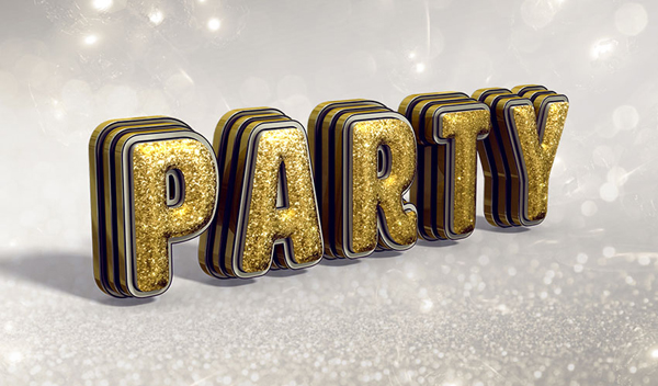 How to Create a Glittering, Festive, 3D Text Effect in Adobe Photoshop