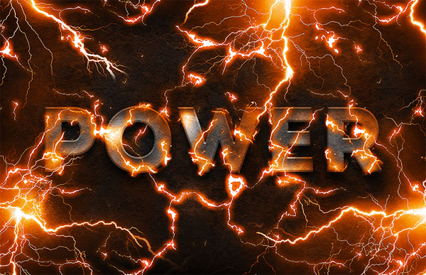 Electric Lightning Text Effect In Photoshop