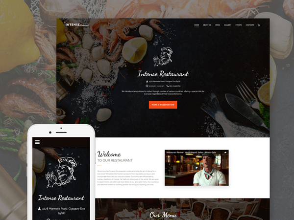 European Restaurant Web Template