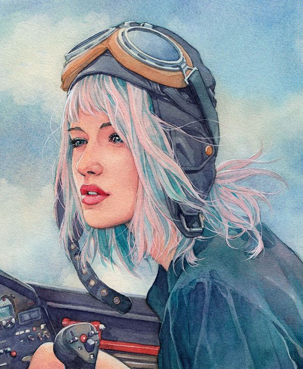 Amazing Watercolor Portrait Illustrations By Hector Trunnec - 10
