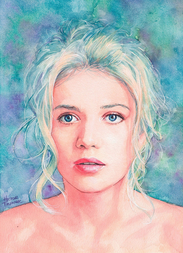 Amazing Watercolor Portrait Illustrations By Hector Trunnec - 15