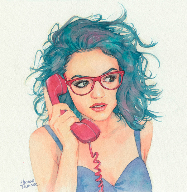 Amazing Watercolor Portrait Illustrations By Hector Trunnec - 16