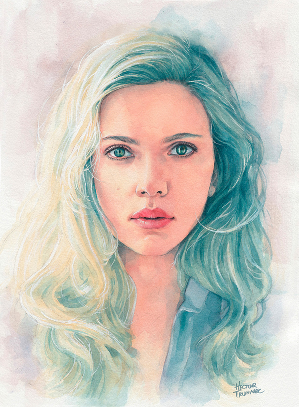 Amazing Watercolor Portrait Illustrations By Hector Trunnec - 6