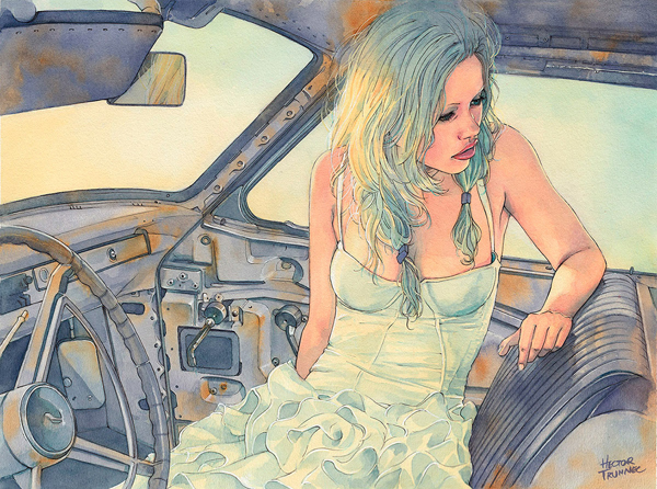 Amazing Watercolor Portrait Illustrations By Hector Trunnec - 9