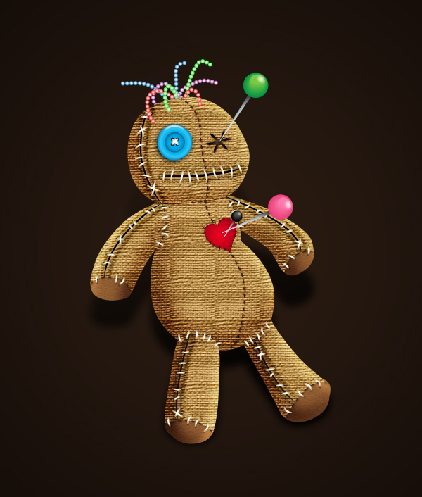 How to Create a Spooky Voodoo Doll in Adobe Illustrator