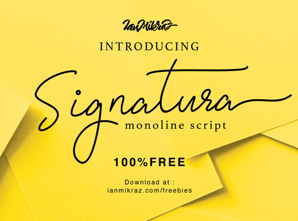 Signatura Monoline Script Free Font
