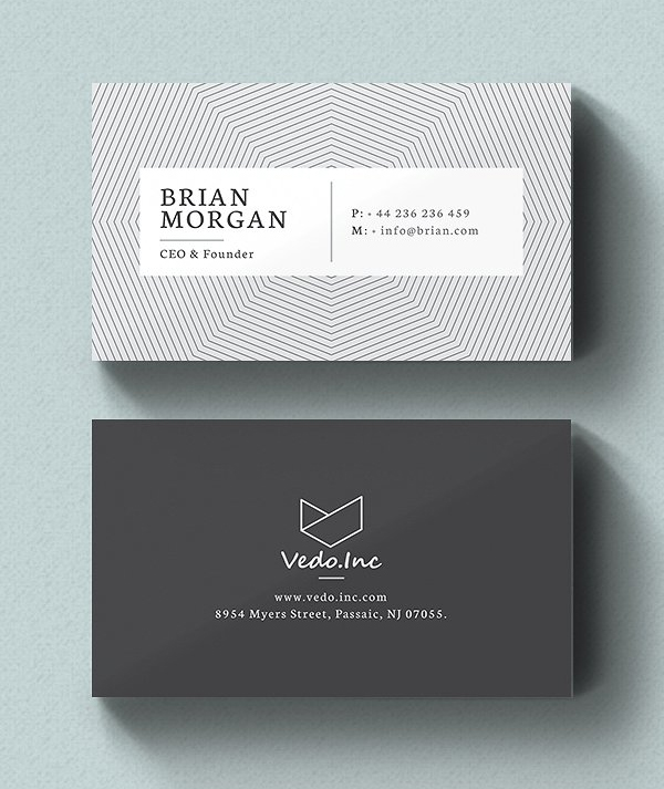 Clean Business Card Template Best for Personal Identity