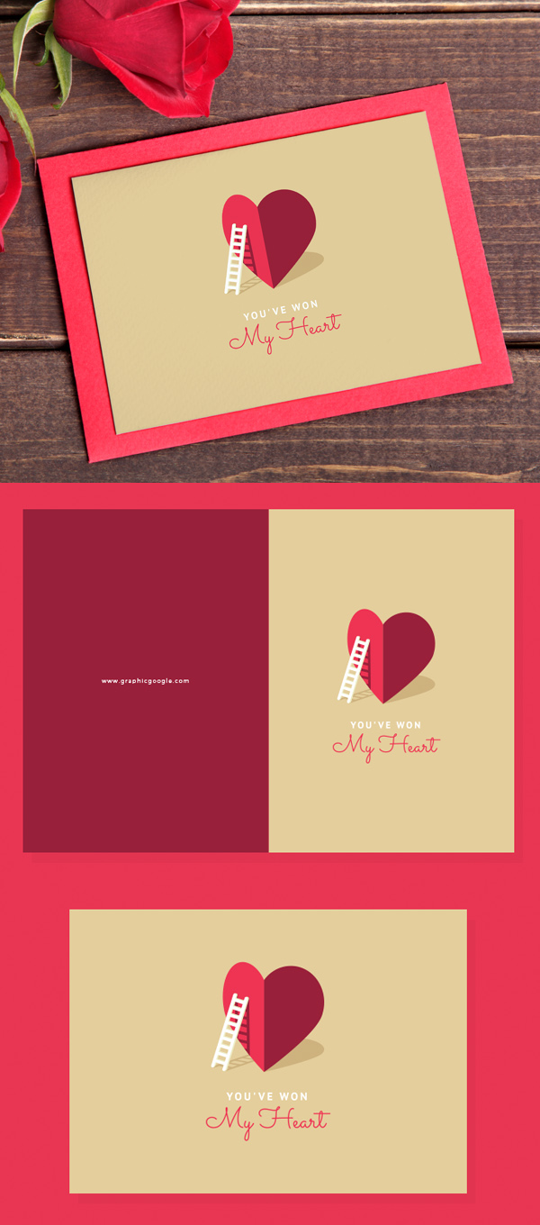 Free My Heart Valentine Card Template For Lovers
