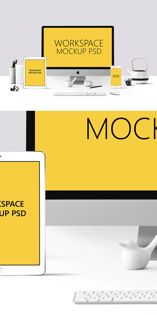 Free Workspace Mockup PSD